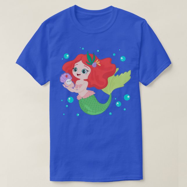 Camiseta Diseño de Sirena Cuta (Diseño del anverso)