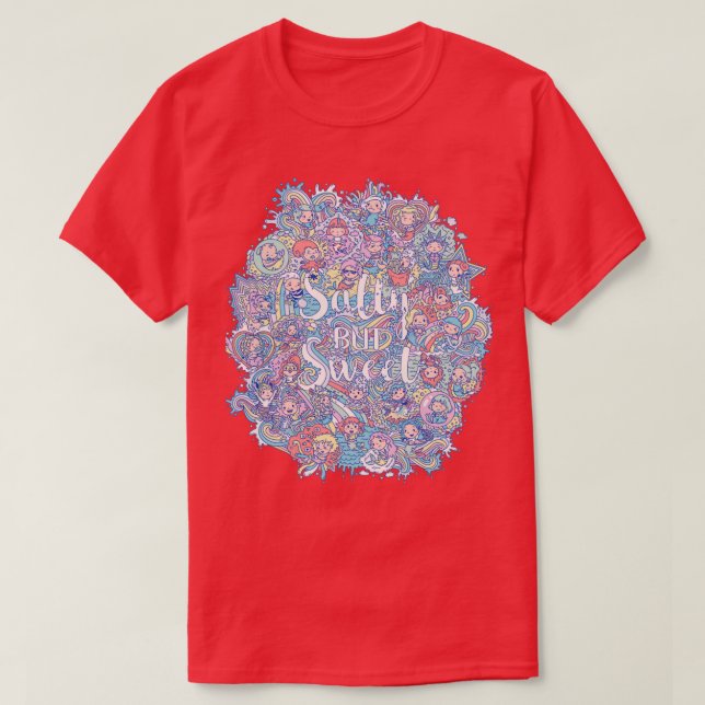 Camiseta Diseño de sirena salada pero dulce (Diseño del anverso)