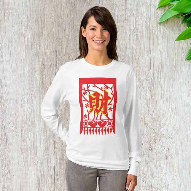 Camiseta Diseño de sobres rojo chino con símbolo de prosper (Subido por el creador)