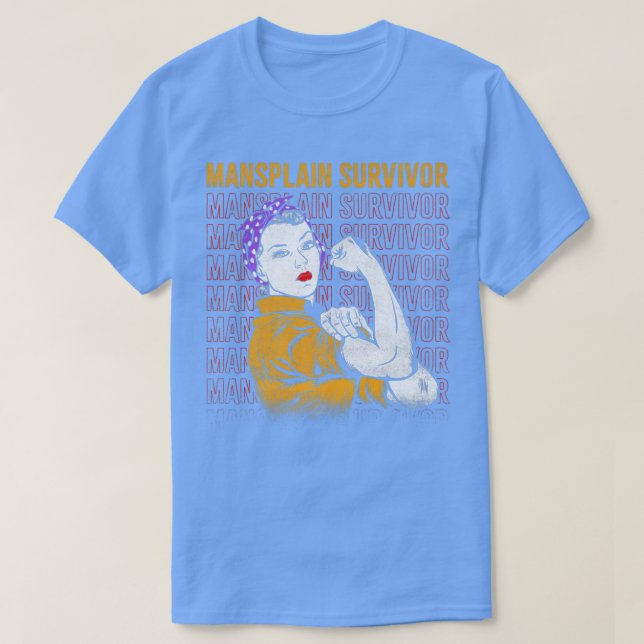Camiseta Diseño De Sobrevivientes De Mansín Para Feministas (Diseño del anverso)