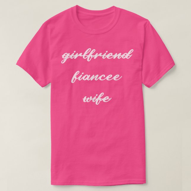 Camiseta Diseño De Socios Para Esposa Comprometida (Diseño del anverso)