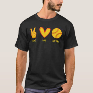 Camiseta Diseño De Softball Agradable Para Mujeres Chicas J