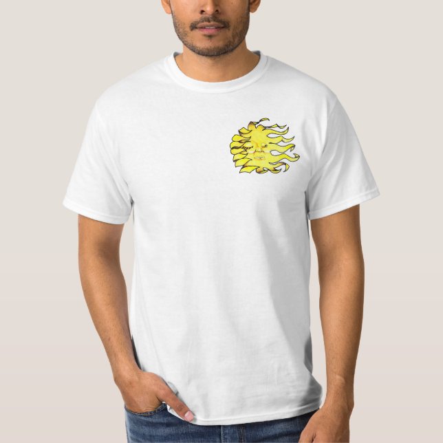 Camiseta diseño de sol de tatuajes personalizados (Anverso)
