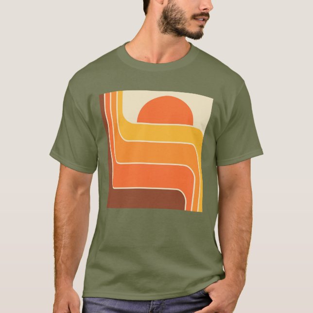 Camiseta Diseño de Sol Geométrico Retro (Anverso)