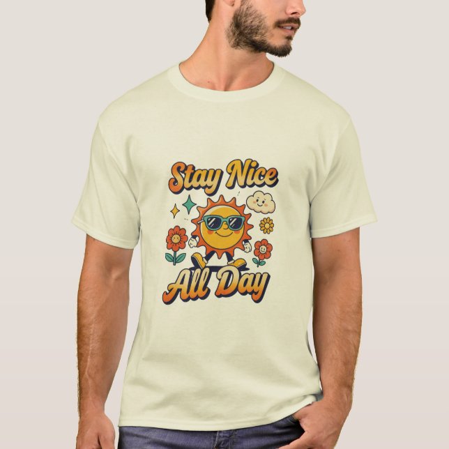 Camiseta Diseño de sol todo el día agradable (Anverso)
