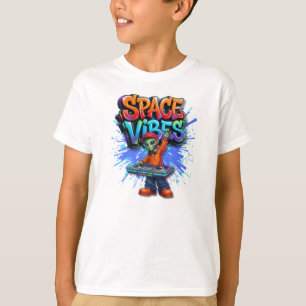 Camiseta Diseño de Streetwear de Música DJ Alien Vibes Espa