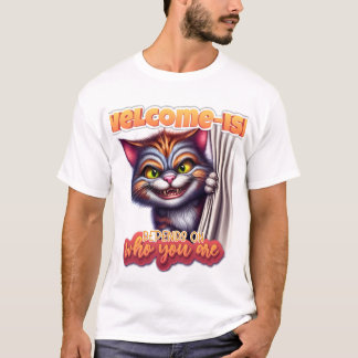 Camiseta Diseño de sublimación de gato con cita divertida y