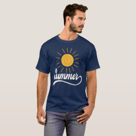 Camiseta Diseño de Sunshine de Verano Hombre Azul Marino