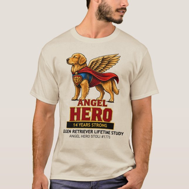 Camiseta diseño de superhéroe ángel (Anverso)