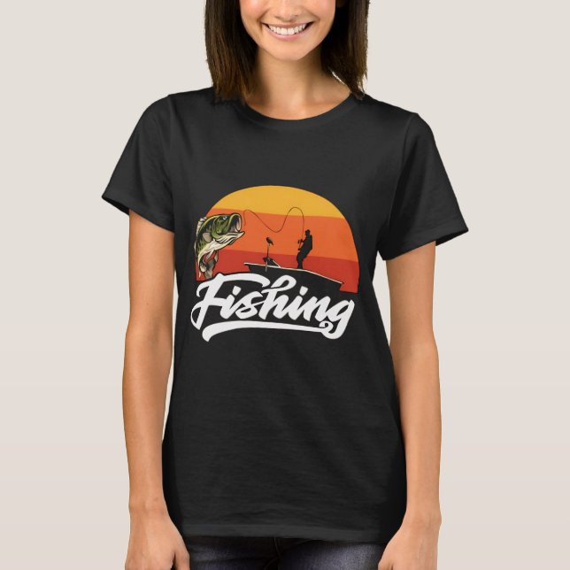 Camiseta Diseño de superhéroe pescador (Anverso)