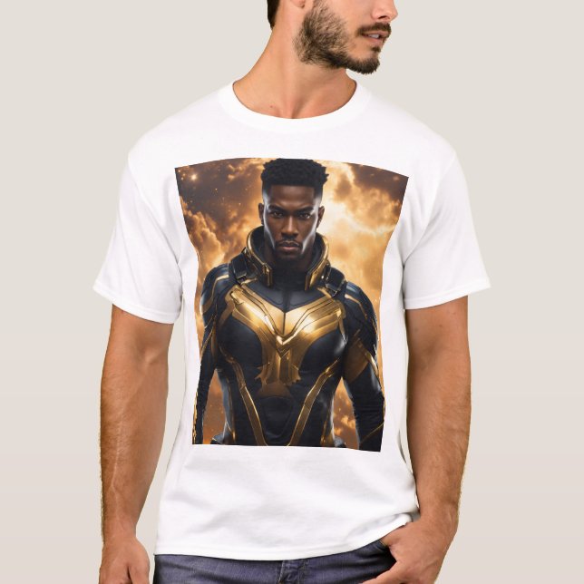 Camiseta Diseño de superhéroes de escalas flameadas (Anverso)
