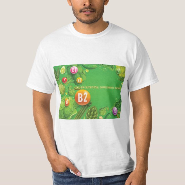 Camiseta Diseño de suplementos nutricionales de Bio (Anverso)