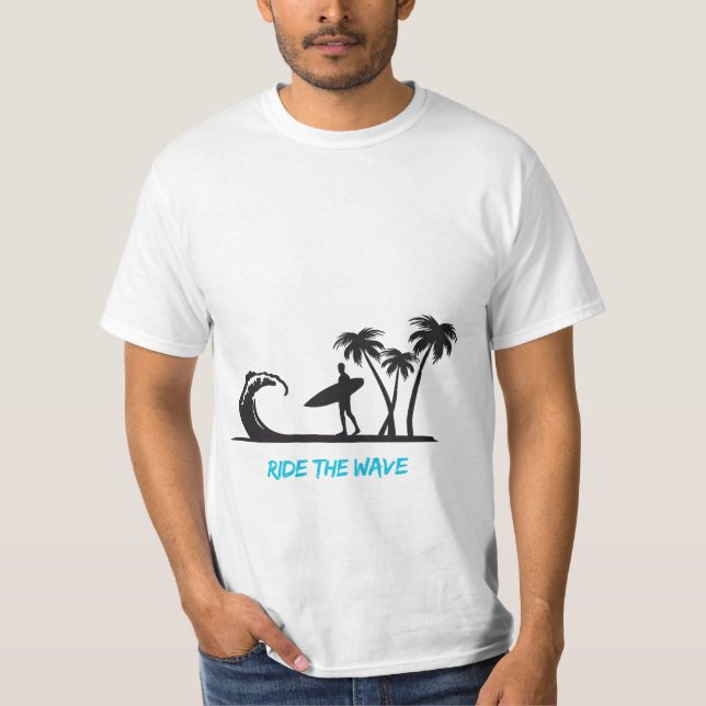 Camiseta Diseño de surf Ride the Wave (Anverso)