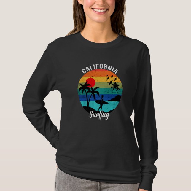 Camiseta Diseño De Surfing En California Para Un Surfista (Anverso)