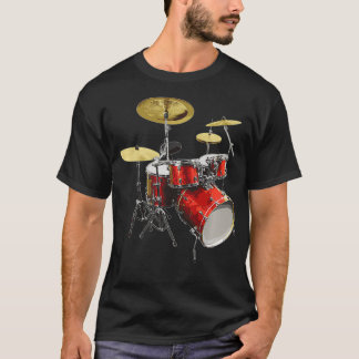 Camiseta Diseño de tambores Música y Tambores Premium
