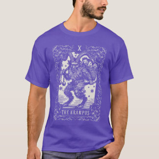 Camiseta Diseño de tarjeta de tarot de Krampus, temporada d