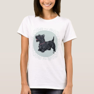 Camiseta Diseño de Tartán de Terrier Escocés