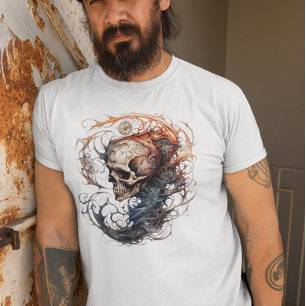 Camiseta Diseño de tatuaje de calavera