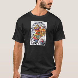 Camiseta Diseño de tatuaje de guerrero samurái