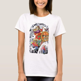 Camiseta Diseño de tatuaje de guerrero samurái