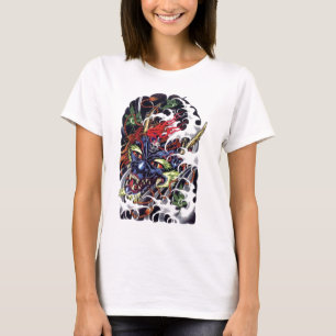 Camiseta Diseño de tatuaje de Oni y Maple