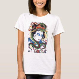 Camiseta Diseño de tatuaje grotesco y de serpiente