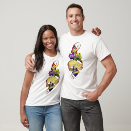Camiseta diseño de tatuaje retro cruz y mariposa -amor gay
