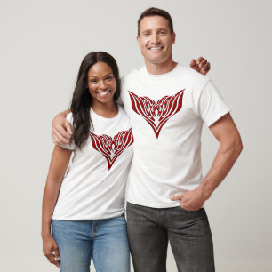 Camiseta Diseño de tatuaje tribal de aves de ala roja