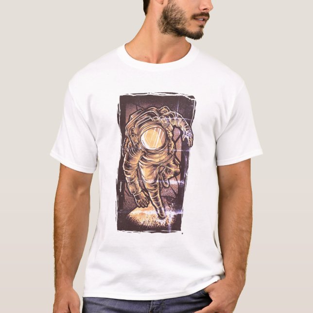 Camiseta Diseño de tatuajes astronautas (Anverso)