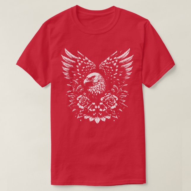 Camiseta diseño de tatuajes de águila (Diseño del anverso)
