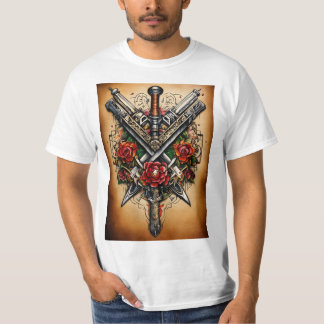 Camiseta Diseño de tatuajes de armas T-Shirt