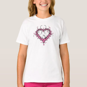 Camiseta diseño de tatuajes de estrellas de forma cardiaca