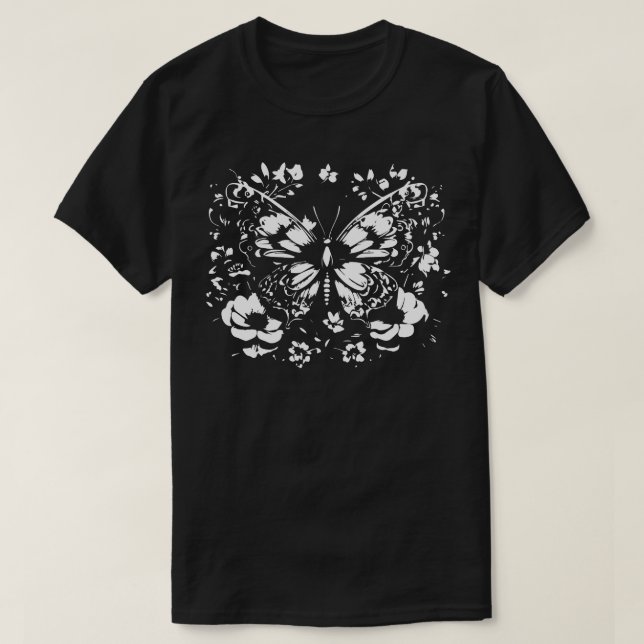 Camiseta diseño de tatuajes de mariposa (Diseño del anverso)
