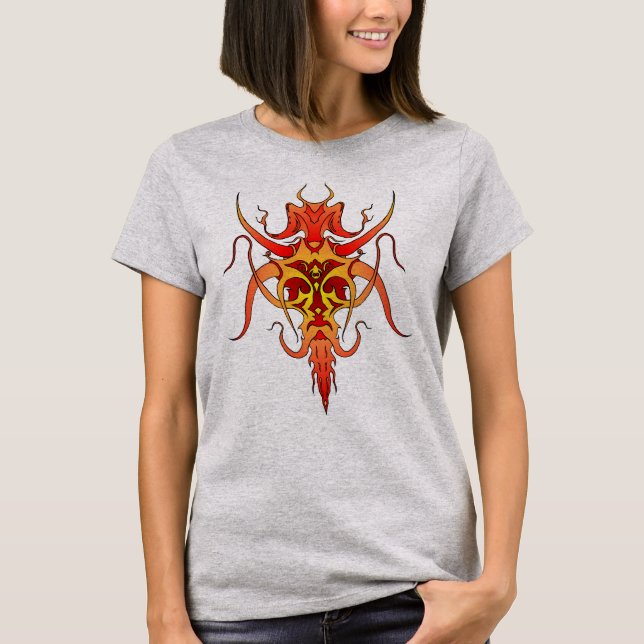 Camiseta Diseño de tatuajes tribales de Demon (Anverso)