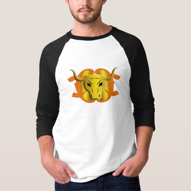 Camiseta Diseño de Tauro de Rótulo de toros de Zodiac (Anverso)