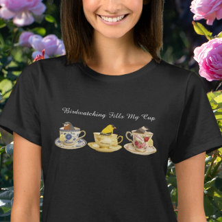 Camiseta Diseño de taza de té para observadores de aves La 