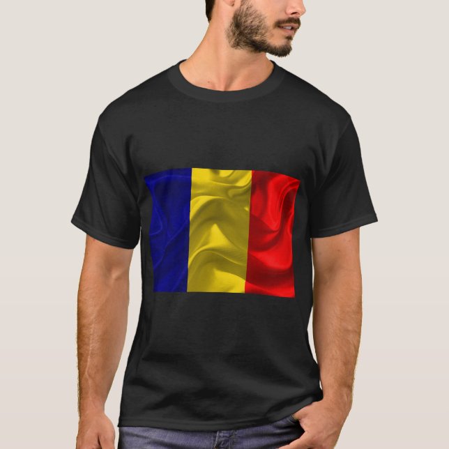 Camiseta Diseño de té con orgullo de bandera de Rumania (Anverso)