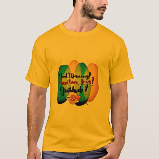Camiseta Diseño de té de bienvenida PracticeLove de David F (Anverso)