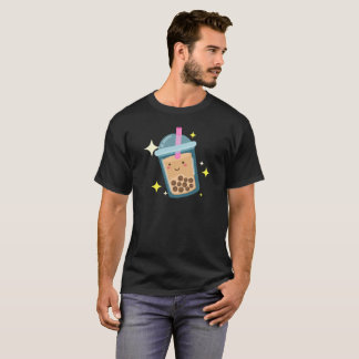 Camiseta Diseño de té de burbujas feliz lindo