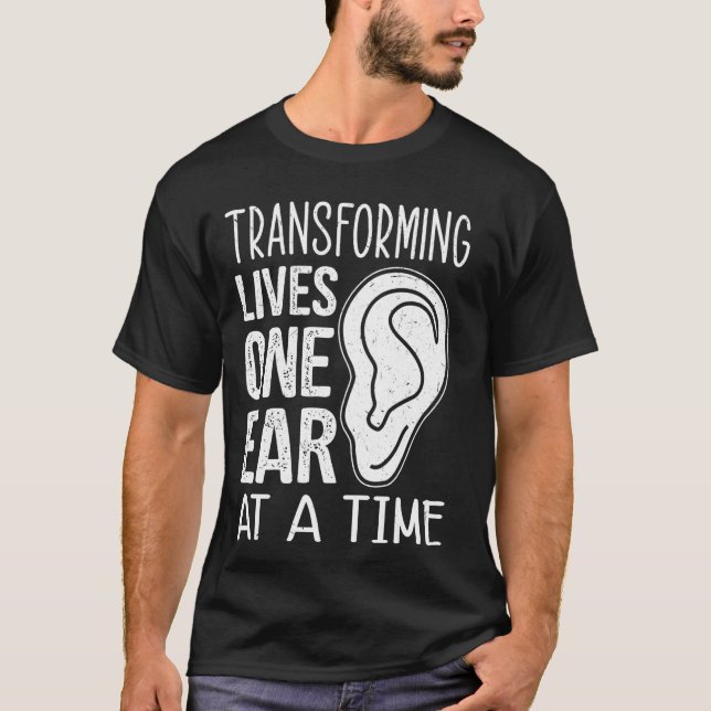 Camiseta Diseño de Técnico de Audiología AuD para Audiólogo (Anverso)
