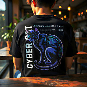 Camiseta Diseño de tecnología futurista para gatos para ama