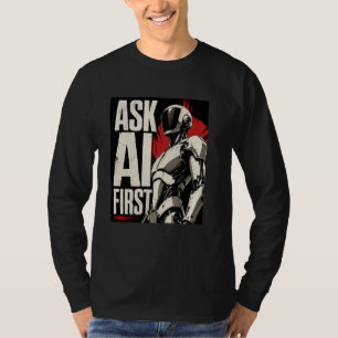 Camiseta Diseño de tecnología robot humanoide de IA futuris