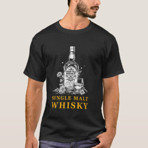Camiseta Diseño de Tee de Whisky de Malta Única I Whiskey L