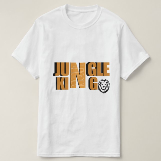 Camiseta diseño de tema de rey de la jungla (Diseño del anverso)