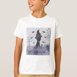 Camiseta Diseño de temas góticos para gatos para niños