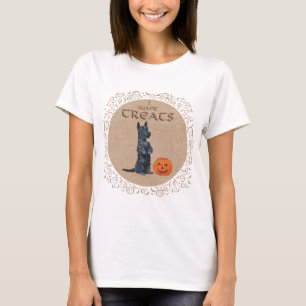Camiseta Diseño de temporada otoñal de Terrier Escocés