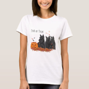 Camiseta Diseño de temporada otoñal de Terrier Escocés