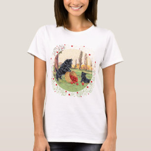 Camiseta Diseño de temporada otoñal para Terrier Escocés