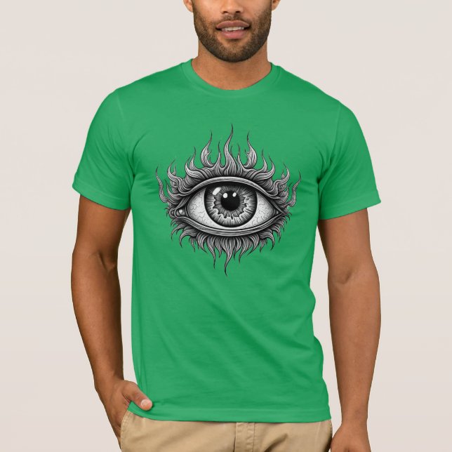 Camiseta Diseño de tercer ojo llamativo (Anverso)