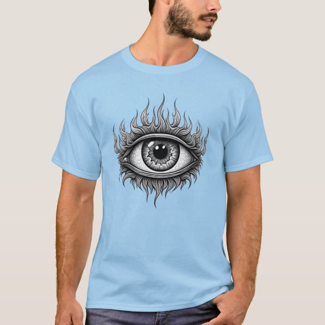 Camiseta Diseño de tercer ojo llamativo (Anverso)